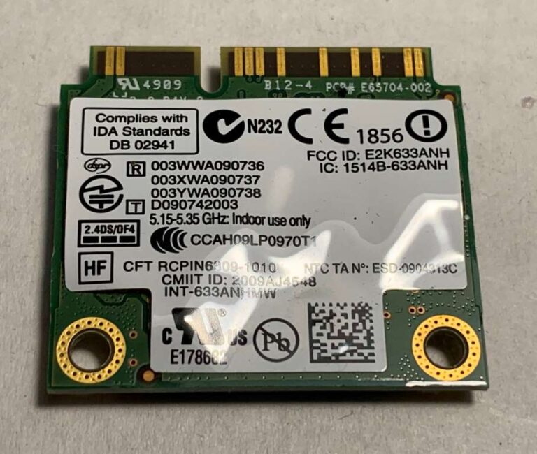 Intel WiFi Card 633ANHMW RnD Computers